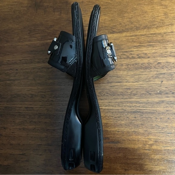 Cole Haan Nike air sandals/slides women size 7 black patent leather. - Picture 9 of 10